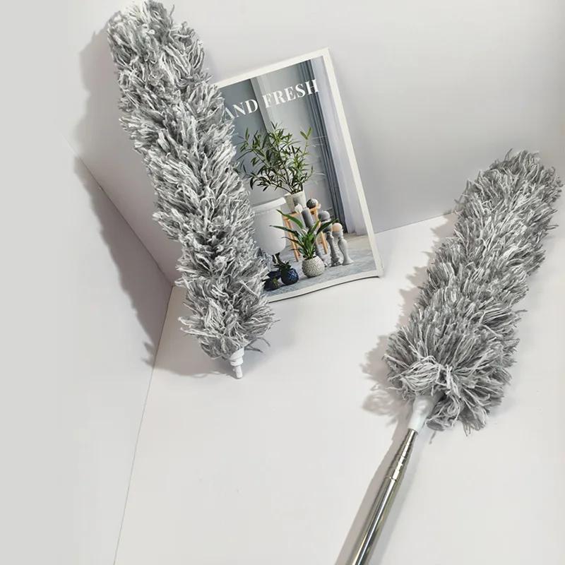 Grey Microfiber Duster Extendable Duster Cleaner Brush Telescopic Catcher Mites Gap Dust Removal Dusters Home Cleaning Tools