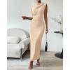 2026 Women's Spring/Summer Sleeveless Back-Slit Ruched Tight-Fitting Bodycon Dress