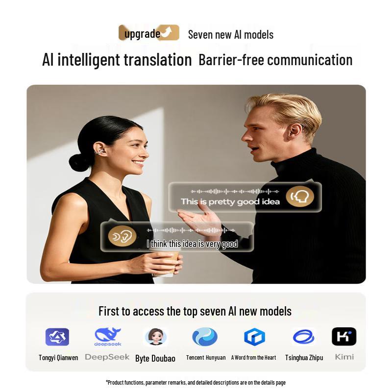 SANAG S6S Ultra AI Translator Ear-Clip Wireless Sport Headphones