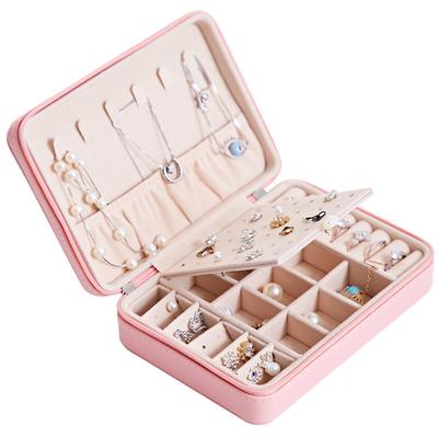 European Style Multifunction Portable Travel Jewelry Box Earrings Simple Earrings, Stud Rings, Jewelry Lipstick Storage Box
