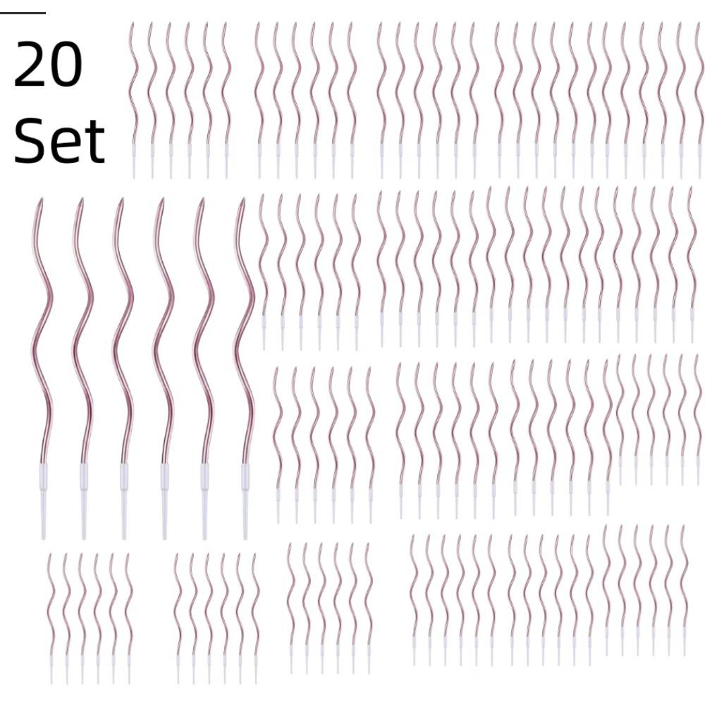 6/pcs10/20setBirthday Candles Spiral Cake Candles Long Thin Cake Candles For Wedding Party And Cake Decoration