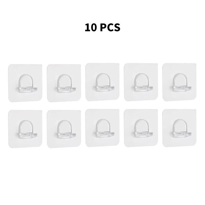 10pcs Shelf Support Glue Free Punching Nail Strong Triangle Bracket Clip Wall Mounted Wall Cabinet Home Accessories