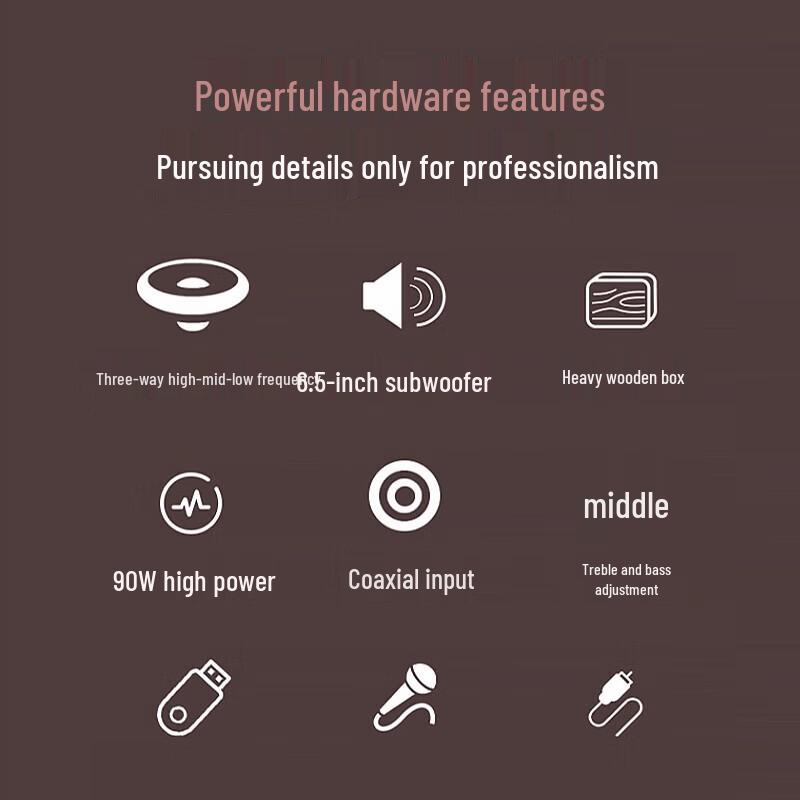 SAST SA-6606 Home KTV Multimedia Bluetooth Speaker CN Plug (adapter Included)