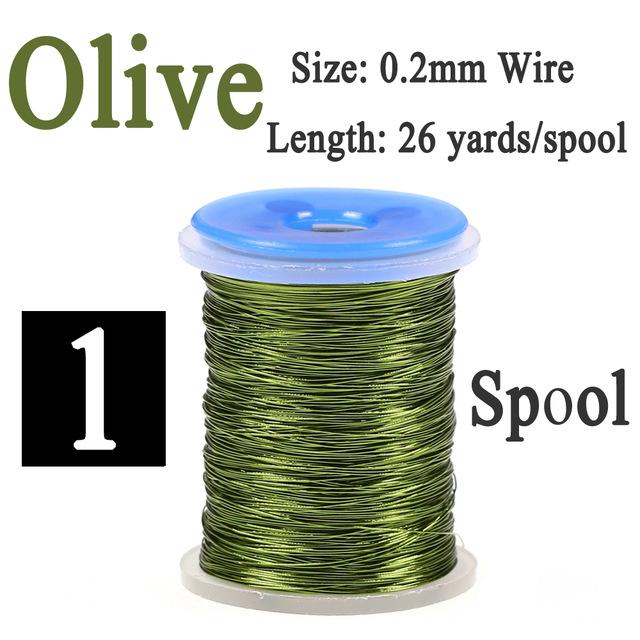 Bimoo 0.2mm 12 Colors Fly Tying Copper Wire Body Weighted Lure Material Great for Nymphs Copper John Streamers Dubbing Buzzers