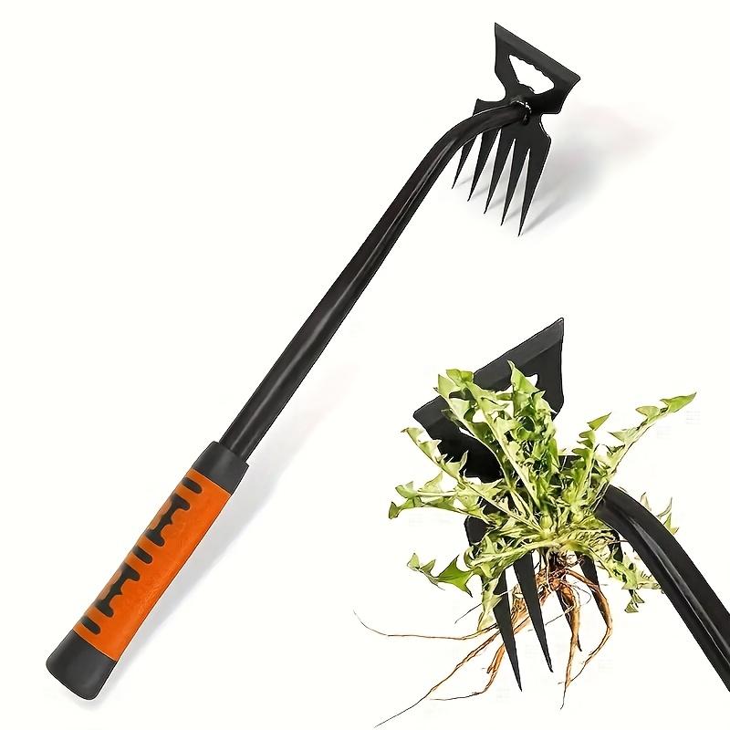 

Heavy-Duty Aluminum Weeder, Effortlessly Remove Roots. Ergonomic Handle for Garden & Farm Use. чёрный