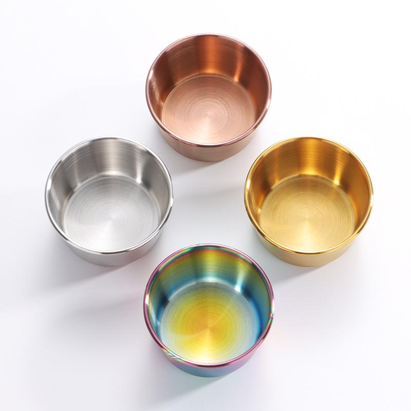 304 Stainless Steel Dipping Cup, Golden Sauce Cup, American Seasoning Dish, Household Salad, Tomato Sauce Dipping Cup