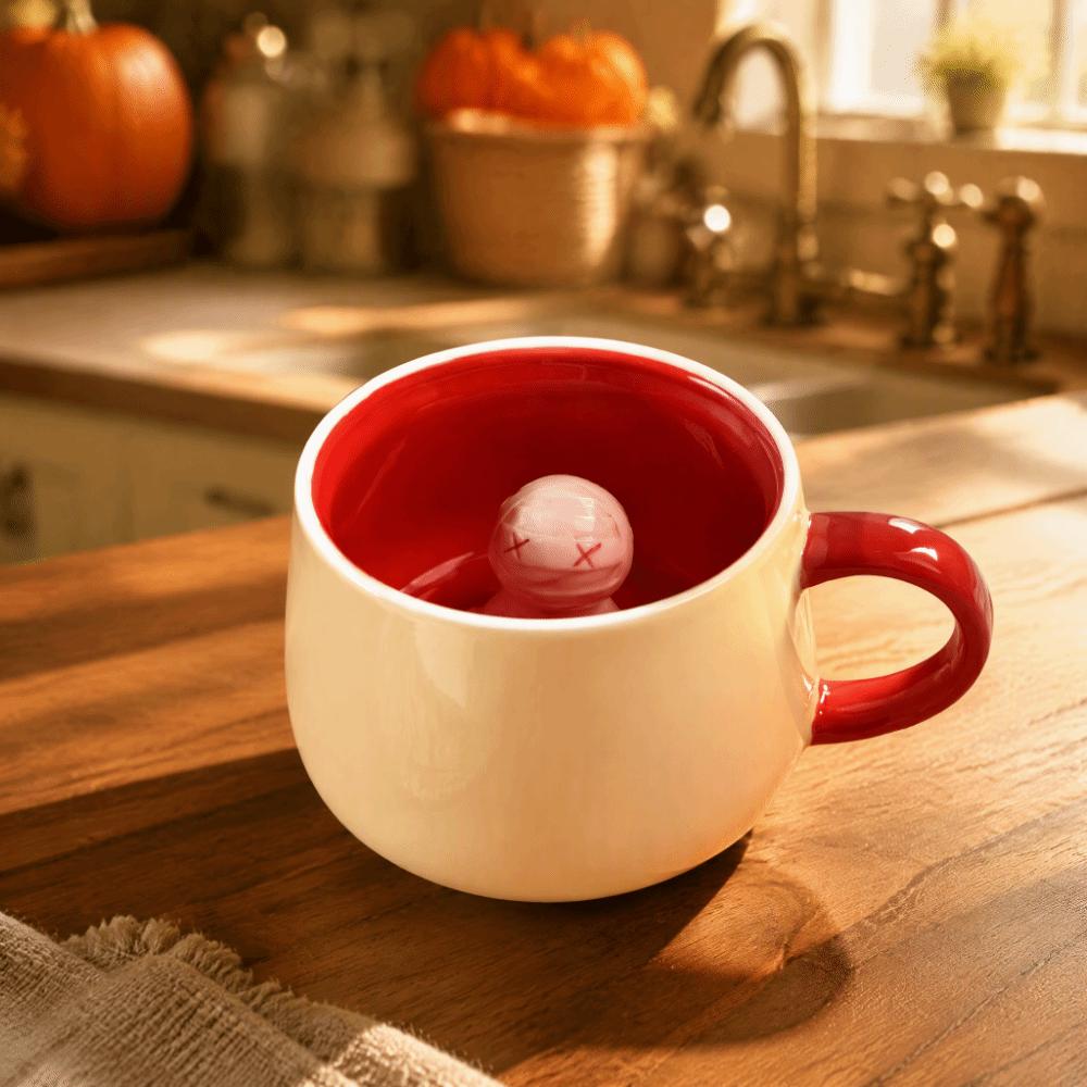 Hand Painted Ceramic Mug 3D Figurine Design Novelty Coffee Cup Cute 3D Figurine Mug Halloween
