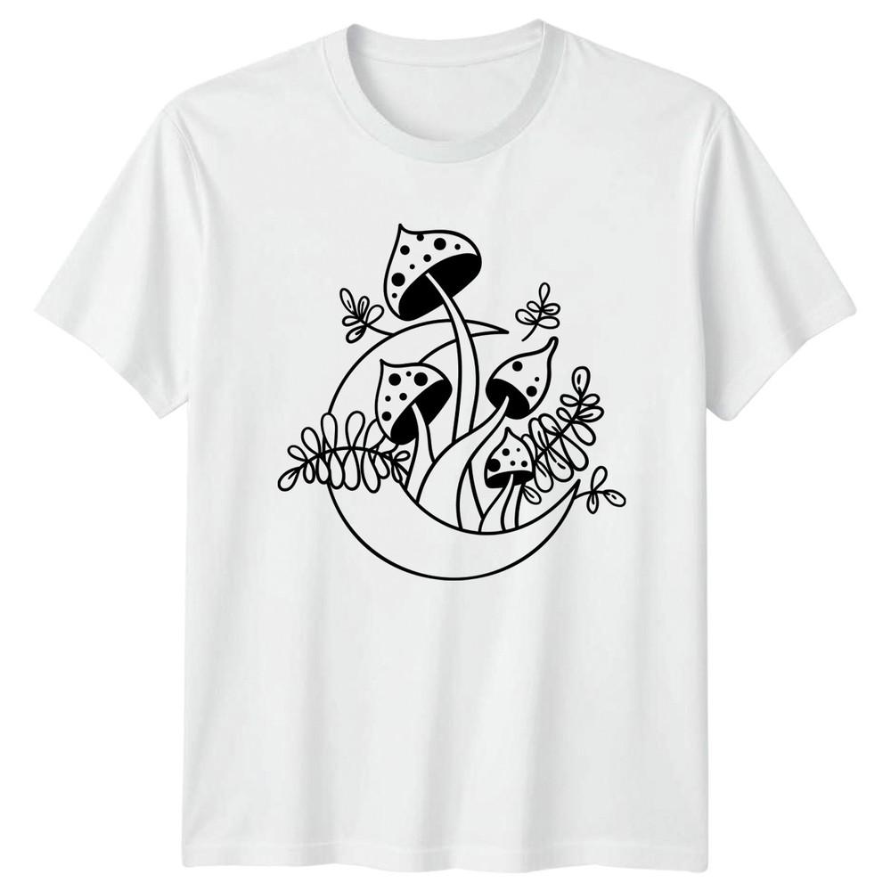 Mystical Mushroom Moon Botanical Fungi TShirt Birthday Gift For Him And Her S