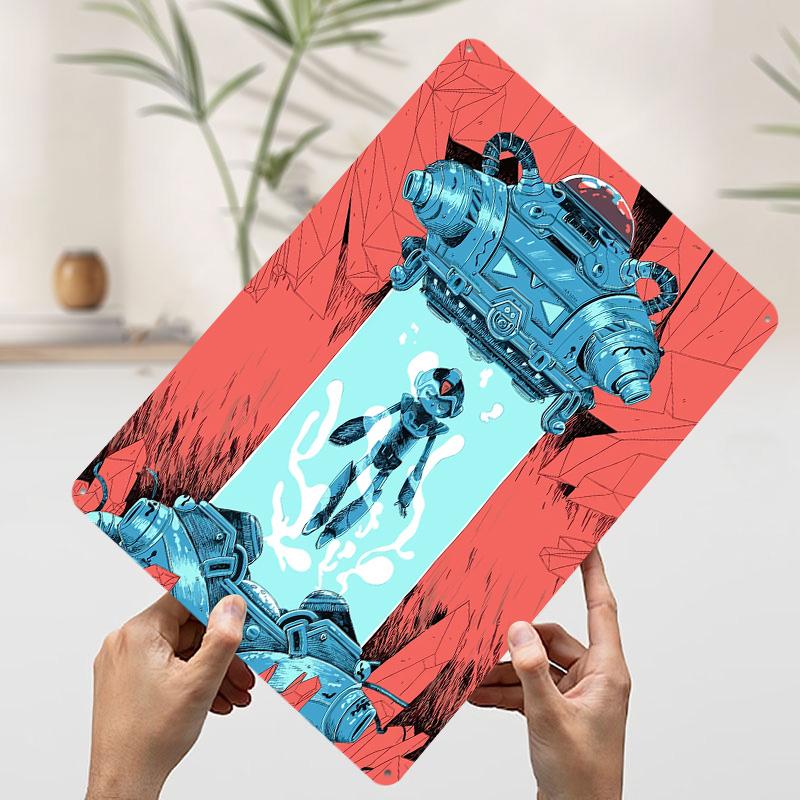 

Megaman X Metal Poster Customized Wall Art Retro Vintage Tinplate Signs for Room Ornaments Man Cave Bedroom Decorations Decor 20x30cm（7.8x11.8inch）