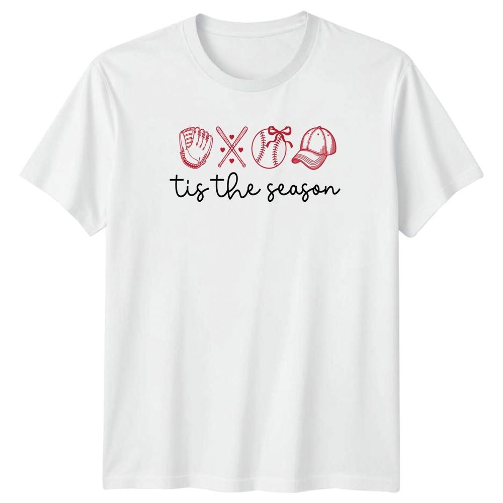 Tis The Season TShirt Baseball Fan Baseball Christmas Gift For Him And Her S