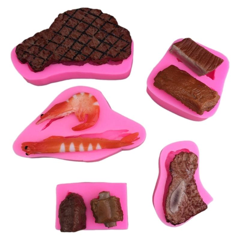 Silicone Mousse Molds Cake Moulds Meat Shaped Dessert Molds Chocolate Molds Cake Decorating Tool for Kitchen Bakings