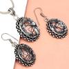 Black Rutile Set  Pendant  Jewelry Earring 18-20'' Gemstone Handmade