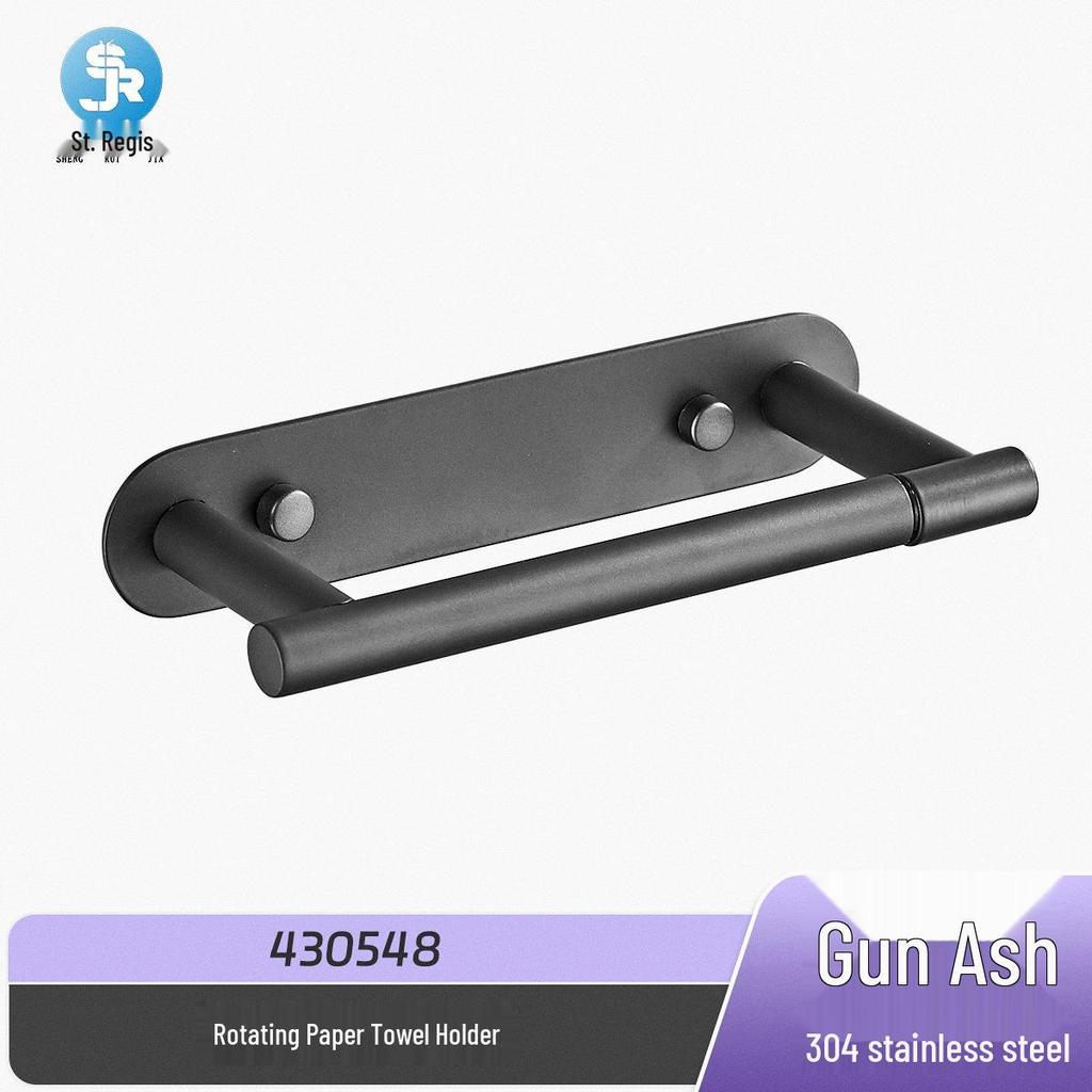 Custom No-Drill Rotating Stainless Steel Toilet Paper Holder for Bathroom Wall