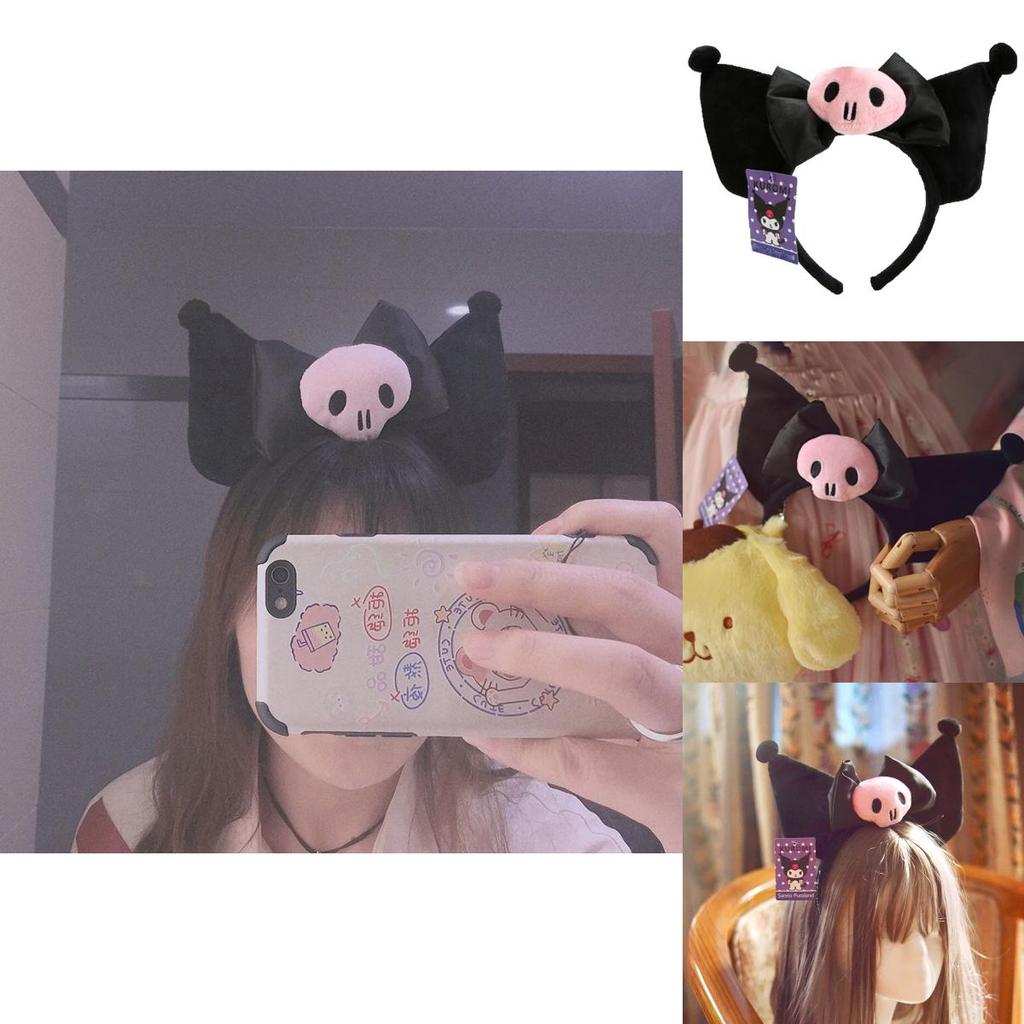 Delightful Kuromi Ear Headband Plush Hairband For Girls Costumes And Kawaii Accessories