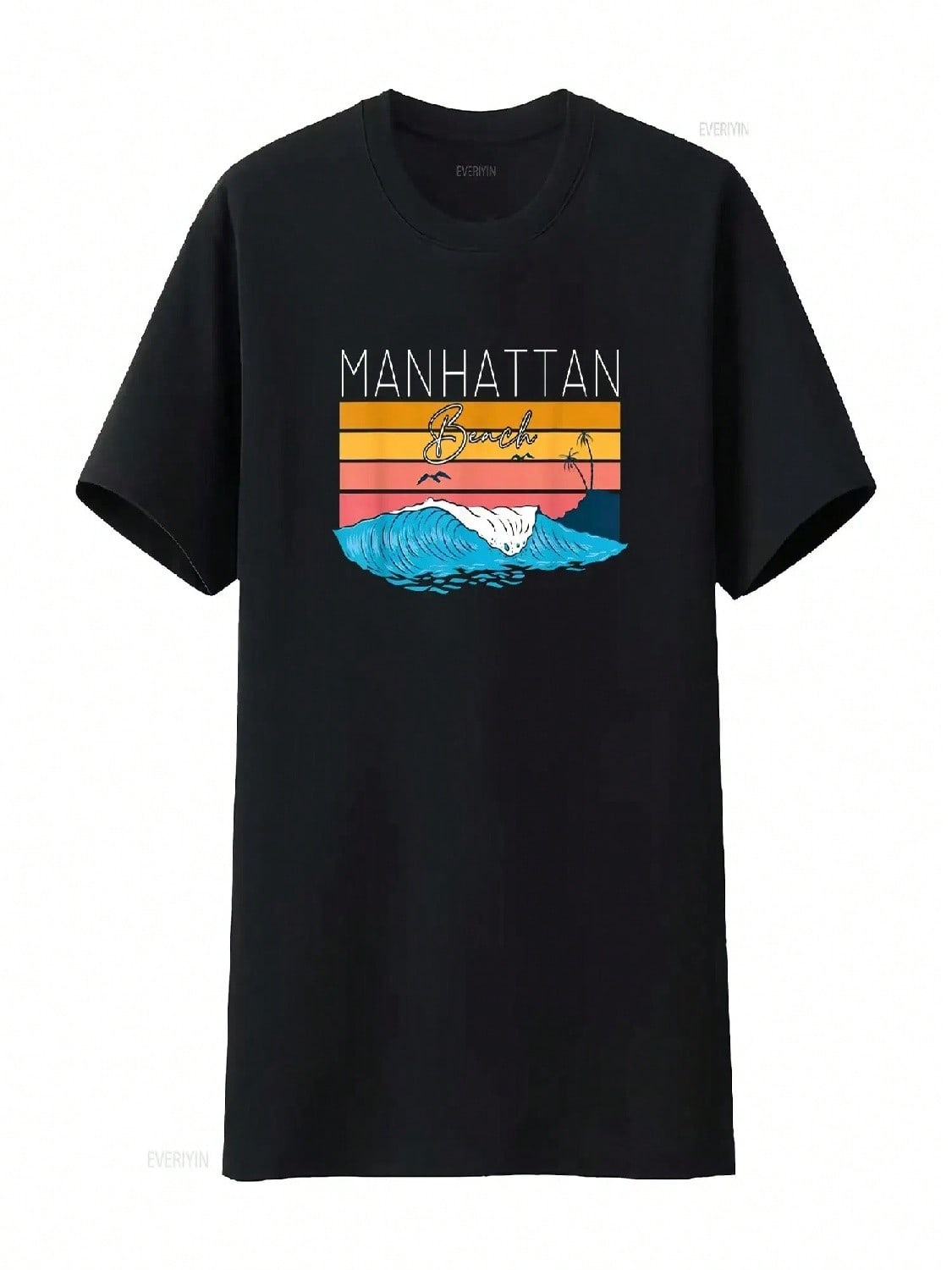 Redondo Beach Hermosa Manhattan CA California T Shirt Vintage Washed Fashion Comfortable Slightly Stylish Versatile Breathable S разноцветный