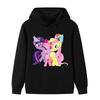 Soft Children Hoodie, Cute Colorful Cartoon Pony Group Hug Print Pullover Sweatshirt, Autumn Winter Casual Sport Long Sleeve Top For Kids Daily Wear