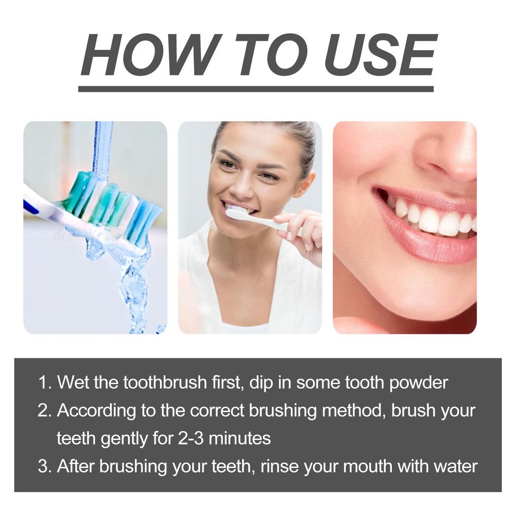 EELHOE Bamboo Charcoal Tooth Powder – Cleans oral odor, stains, and dirt, while refreshing breath.