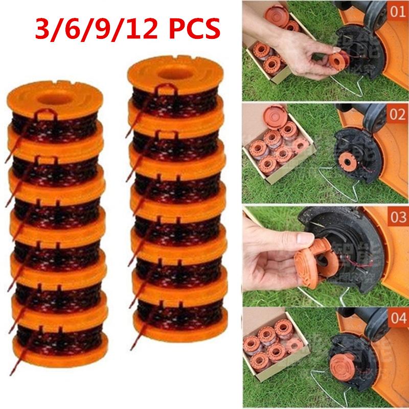 For WORX WA0010 Replacement Spool Line For Grass Trimmer Edger 10ft 3//6//9//12PCS