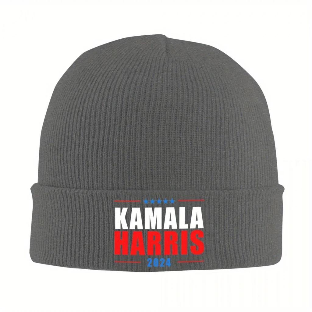New Kamala Harris Madam President Knit Hat Beanies Autumn Winter Hat Warm Hip Hop Cap For Unisex Women