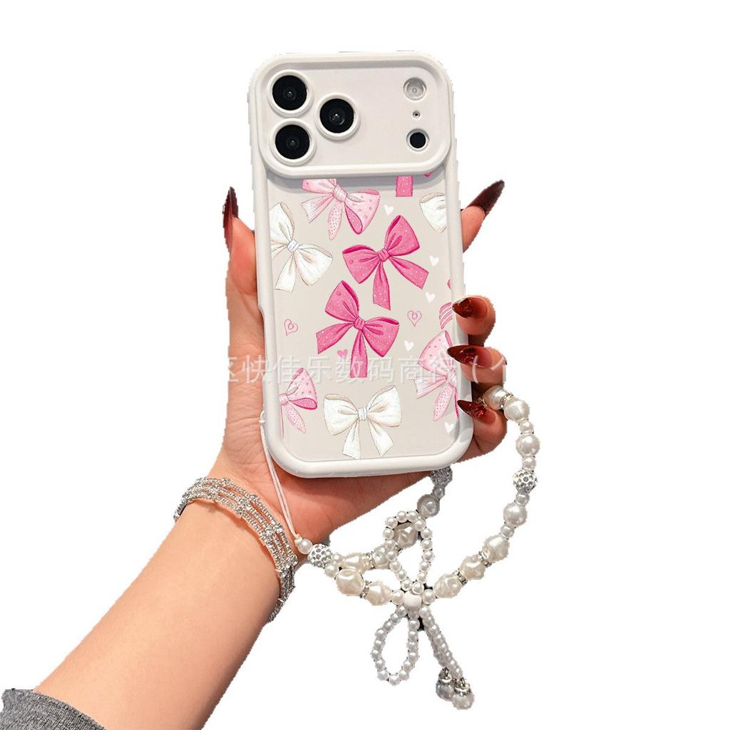 Sweet Pearl Bow Pendant for iPhone Apple 11/12/13/14/15/16/17 Phone Case