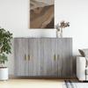 Vidaxl Wall Cabinets, 2 Pcs. Grey Sonoma Oak Wood-Based Material