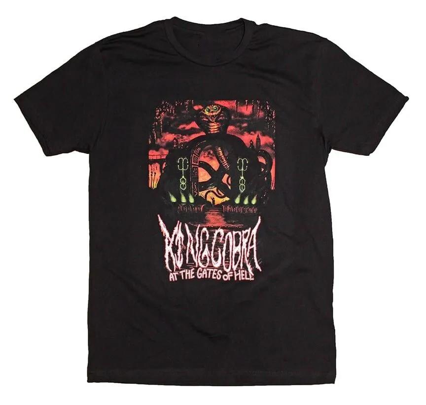 Unisex Short Sleeve Crew Neck Cotton T Shirt King Cobra At The Gates Of Hell S