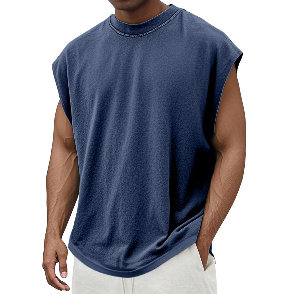 Camiseta sin mangas de verano para hombre, camiseta sin mangas transpirable informal de talla grande para Surf y playa, camiseta holgada con estampado, camiseta para hombre