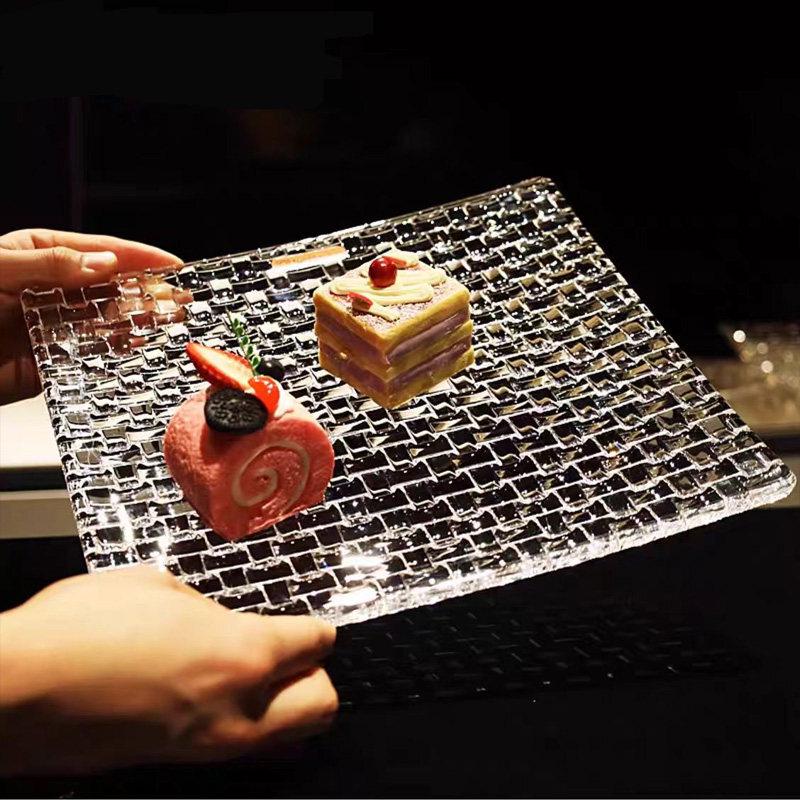 Flavinmci Crystal Glass Serving Plates & Trays