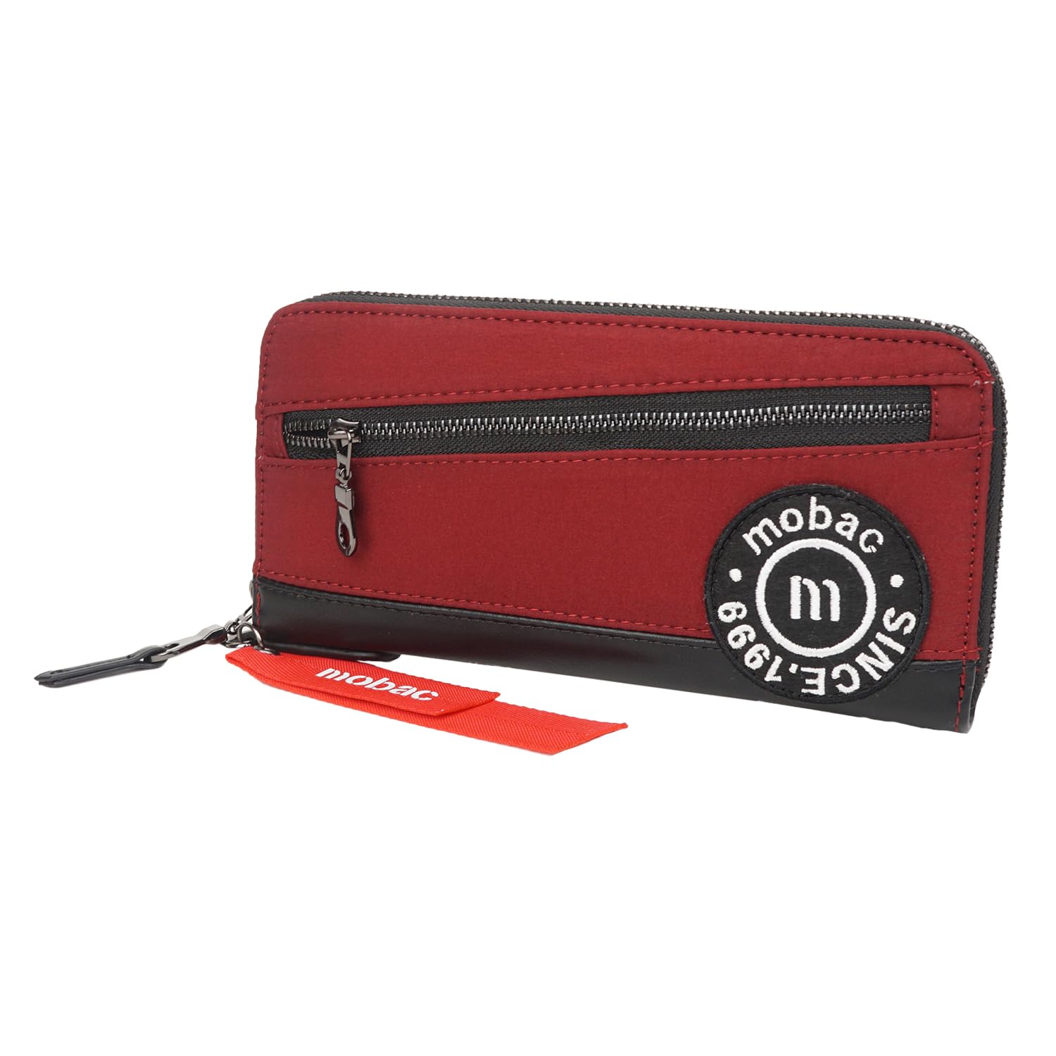 

Кошелек Mobac Лонг с Идеально подходит для подарочной упаковки Доступный Мужской дизайн на молнии по периметру, День отца, (Красное вино)