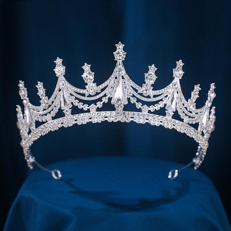 Bridal Crown Headgear Luxury Atmospheric Wedding Dress 18th Birthday Ceremony Children's Crystal Crown