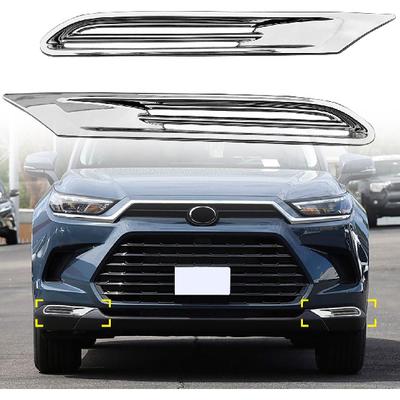 For Toyota Grand Highlander 2023-2025 ABS Chrome Front Fog Light Cover Trim 2pcs Car Accessories