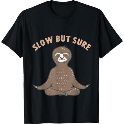 Nicht Schnell Nicht Furios Meditierendes Faultier T-Shirt