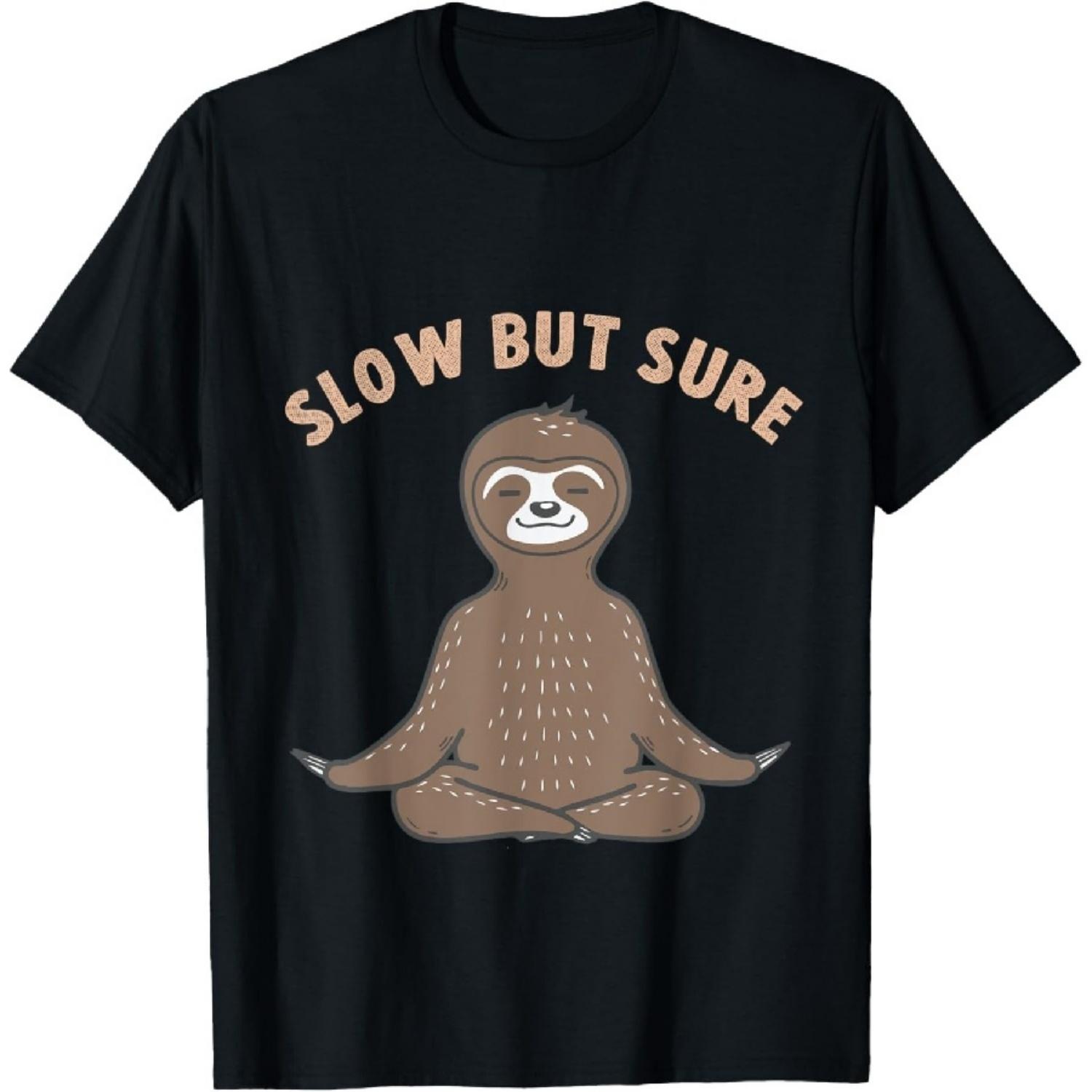 

Not Fast Not Furious Meditating Sloth T-Shirt XXXXXL чорний