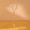 Vintage White Imitation Pearl Tassel Necklace For Women Punk Metal Irregular Long Chain Necklace Wedding Jewelry Gifts