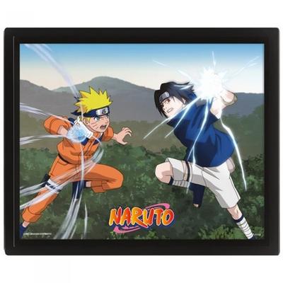 Gerahmtes 3D-Poster „Naruto A Clash of Power“.