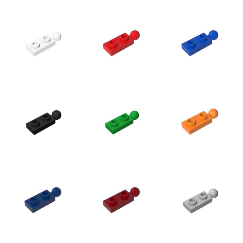 10PCS 22890 Plate Modified 1x2 with Tow Ball Block Moc Color Accessories Compatible with Brick DIY Children