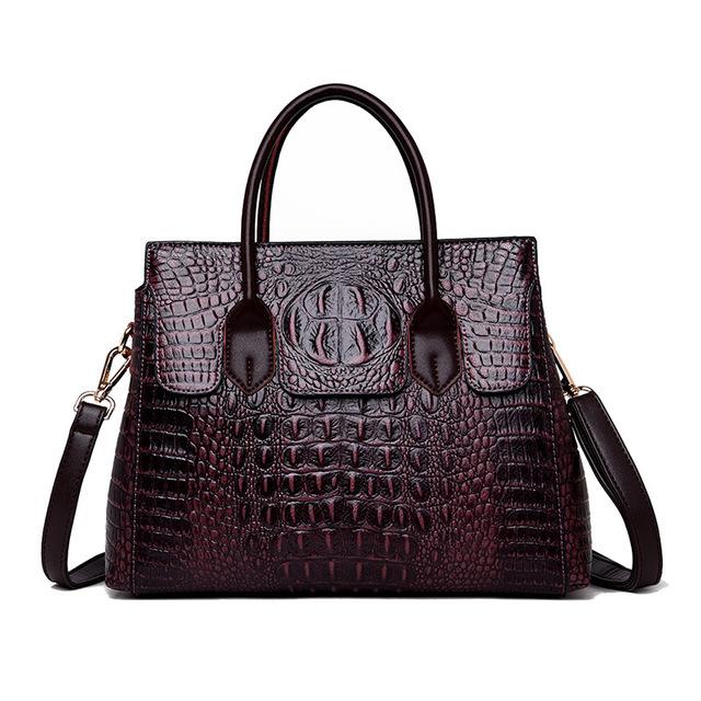 Women Handbag PU Leather Shoulder Bags Women Crocodile Luxury Handbags Women Bags Designer Crossbody Bags Female Retro Tote Handbags