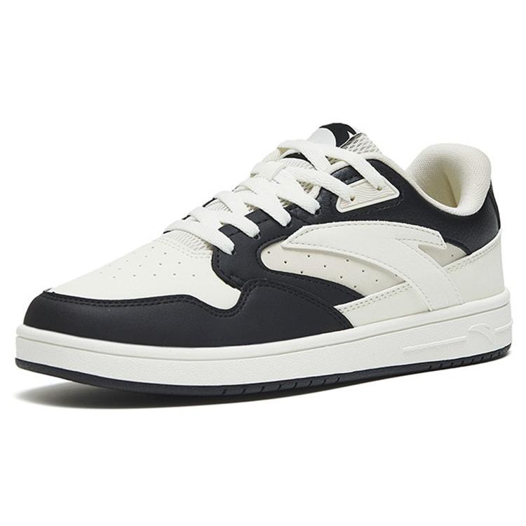 New Anta Life Collection Anti Slip Wear Resistant Low Top Skateboard Shoes Women's White Black Gray 122258068-2
