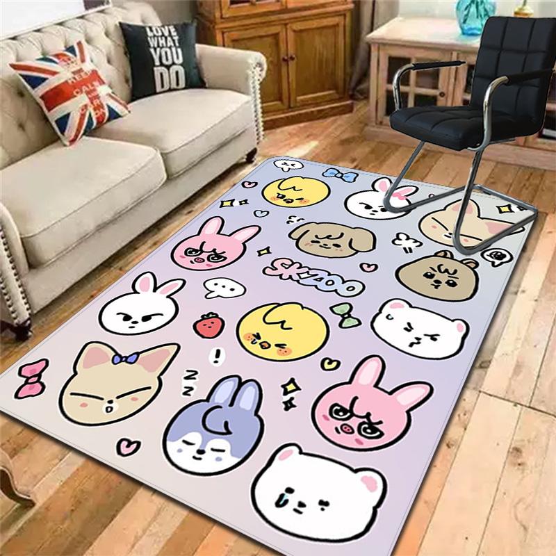 Cartoon Rabbit Rug Floor Mat for Living Room or Bedroom Soft and Comfortable Carpet a Gift for Birthday and Holiday.ZFF0913256