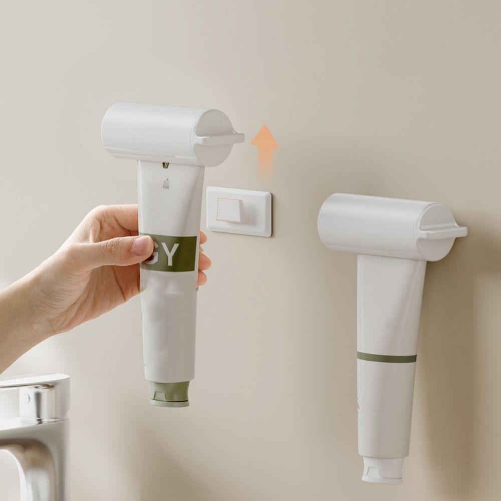 Self-adhesion Toothpaste Clip White Toothpaste Dispenser Holder Toothpaste Squeezer  for Bathroom