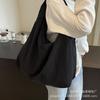 Shoulder Bag Large-capacity Shopping Bag 2025 New Solid Color Simple Travel Bag Literary Youth Student Leisure Cloth Bag