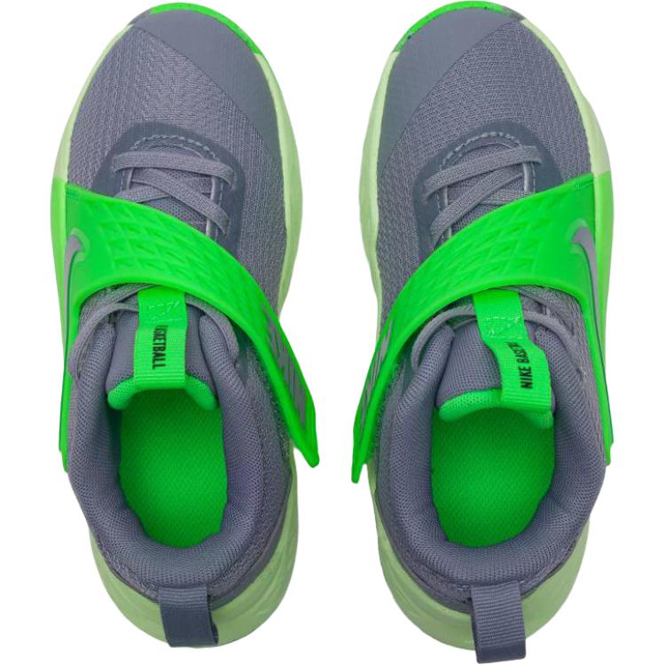 Nike Team Hustle D 12 Versatile Comfortable Trendy Low-Top Kids Casual Shoes Kids sneaker Gray Green HF6280-006