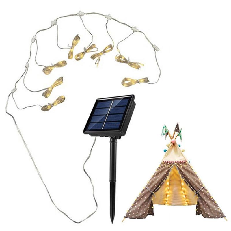 104 LED Solar Power Patio Umbrella Lights Outdoor Garden Parasol Fairy String Lamp IP65 Waterproof Solar Camping Tent Lamp Light