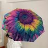 1pc Colorful Sunflower Artwork Umbrella with Plastic Handle,Suitable for All Seasons Home Travel Outdoor UmbrellaDD1750