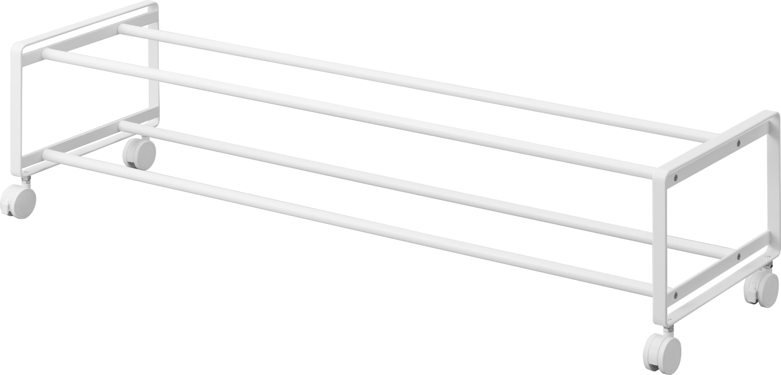 

Yamazaki Tower Shoe Rack with W x D x H Storage Entryway Model 1624 2-Tier Pull-Out Casters, White, 83.5cm 27.5cm 20.7cm (including casters), белый