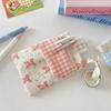 Fabric Bow Pencil Case Floral Cute Pen Holder Pouch Soft Portable Pencil Bag For Office Women & School Student & Nurse