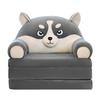 Children's Folding Sofa Cushion Multi-Layer Folding Back Plush Sofa Pads Cute Cartoon Animal Printed Cushion Pillowcase