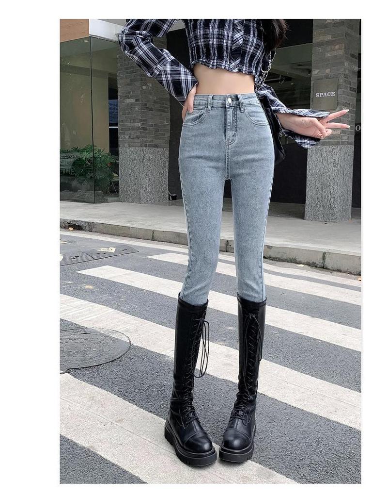 Women's 2023 High-Waisted Slimming Denim Pencil Pants