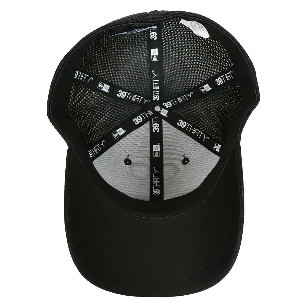 NEW ERA [New Era] Síťovaná kšiltovka pro muže a ženy NewEra NE1020 Jednobarevná čepice Baseballová kšiltovka 39THIRTY Strečová Elastická 6panelová Trucker SM Černá [Použitá]