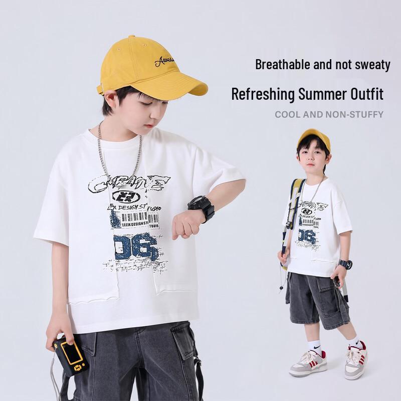 Boys' Summer Cotton Short Sleeve T-Shirt